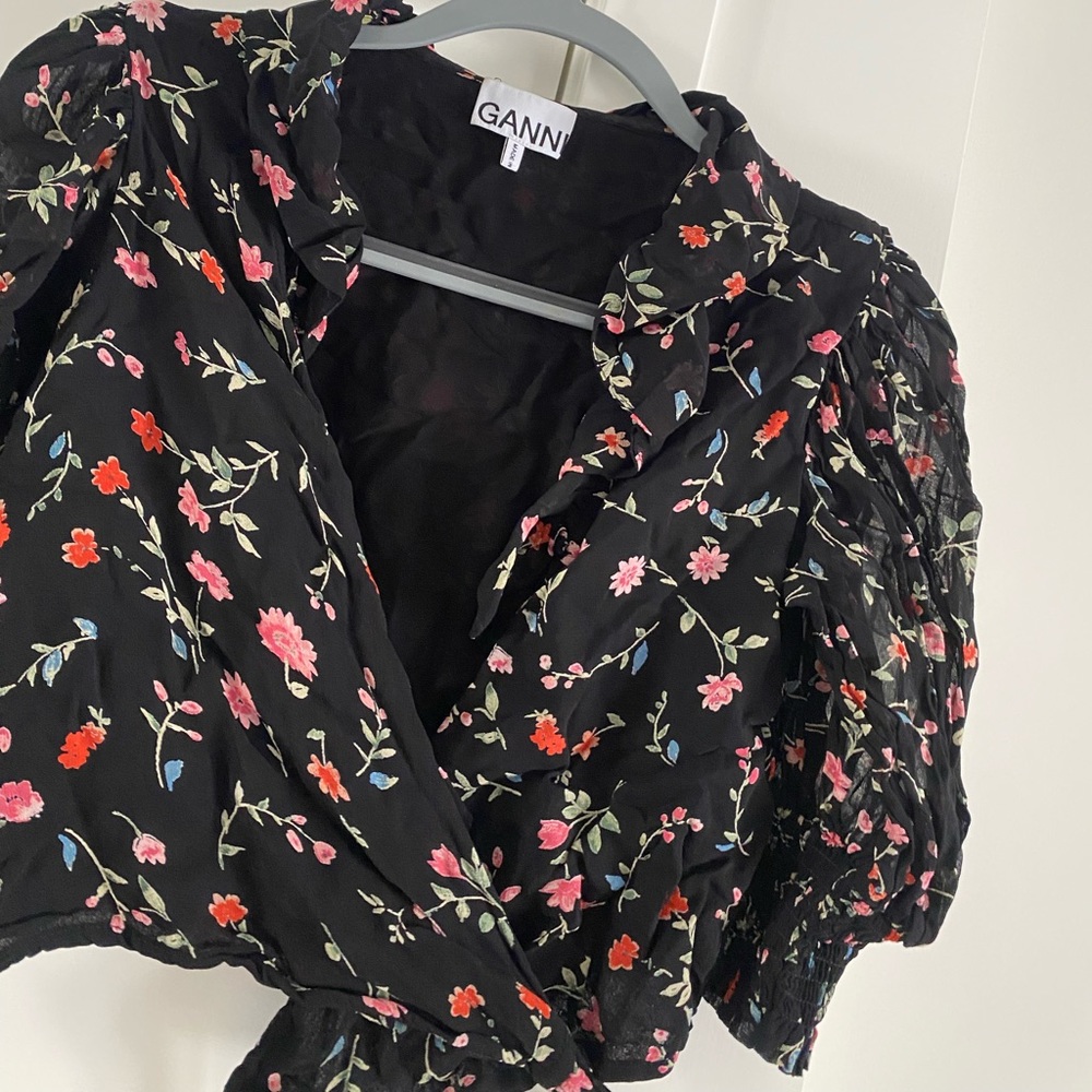 Ganni Wrap Top